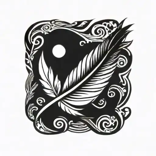feather tattoo design idea