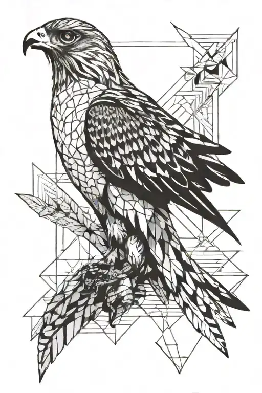 hawk tattoo design idea