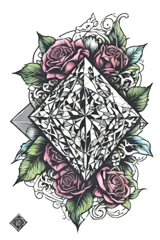 diamond tattoo design idea