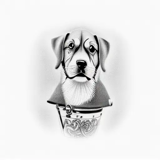 Dog tattoo design idea