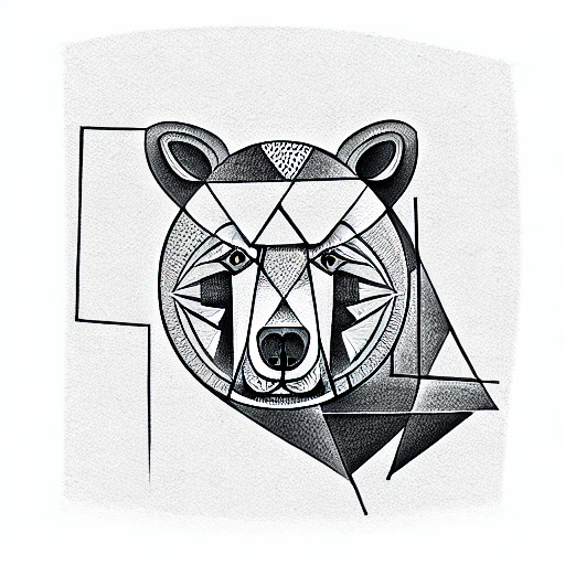 Cubism Picasso Berlin Bear tattoo design idea