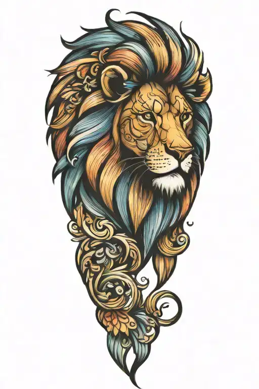 lion tattoo design idea
