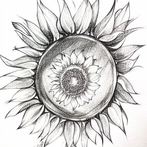 Sunflower tattoo design idea