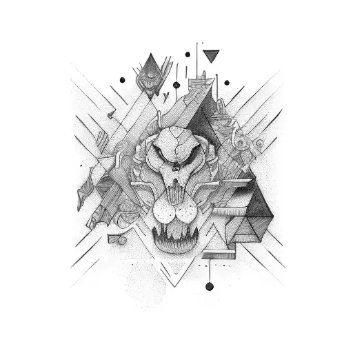 an abstract reminder to workout regularly tattoo design idea