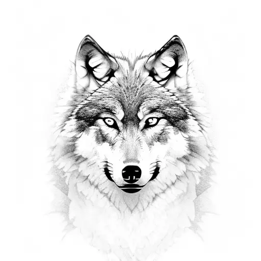 Black and grey wolf tattoo by BloomAndGloom on DeviantArt
