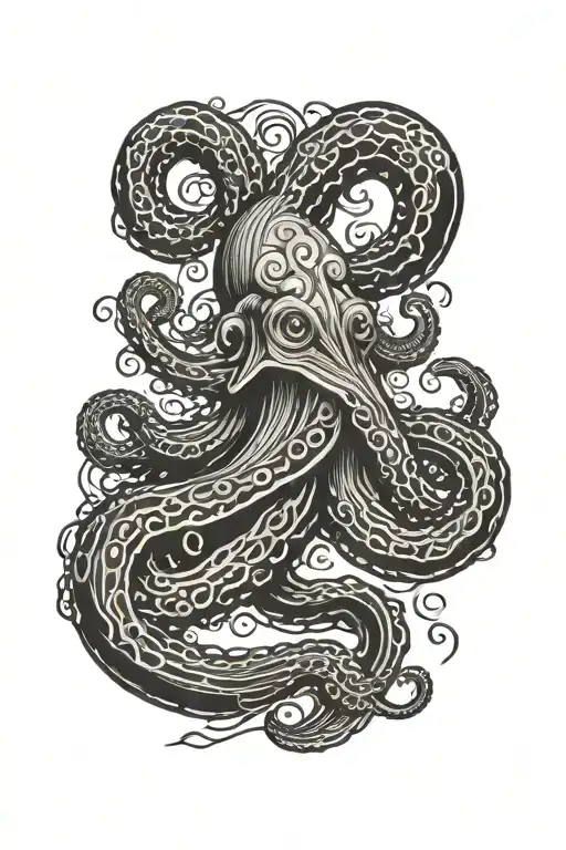 kraken tattoo design idea