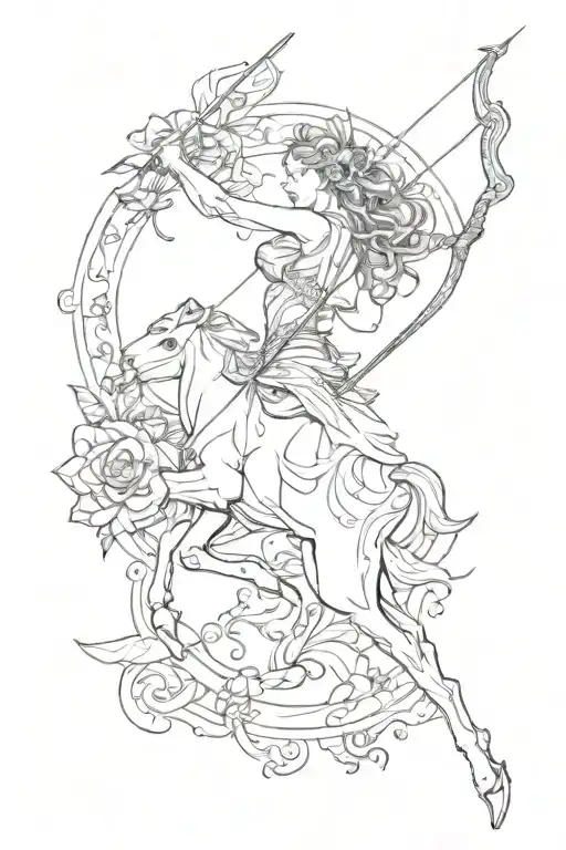 sagittarius tattoo design idea