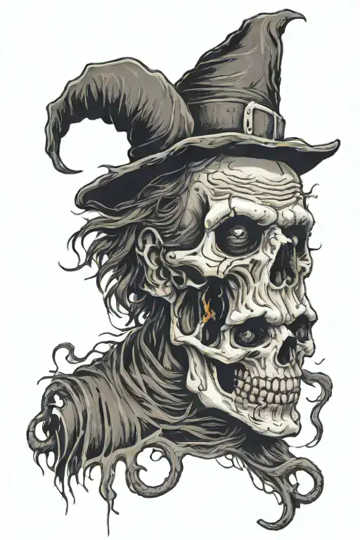 halloween tattoo design idea