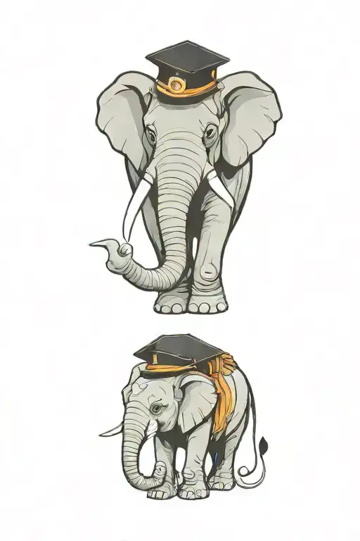 elephant tattoo design idea