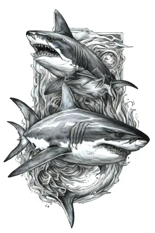 shark tattoo design idea