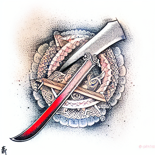 Samurai Katana Sword Tattoo Tote Bag by Aloysius Patrimonio - Pixels