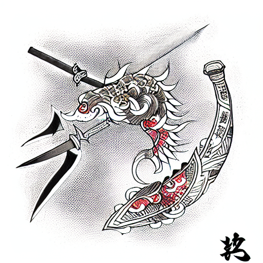 Japanese Sword Tattoo Idea  BlackInk
