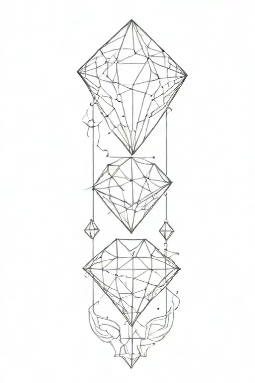 diamond tattoo design idea