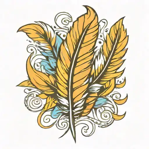 feather tattoo design idea