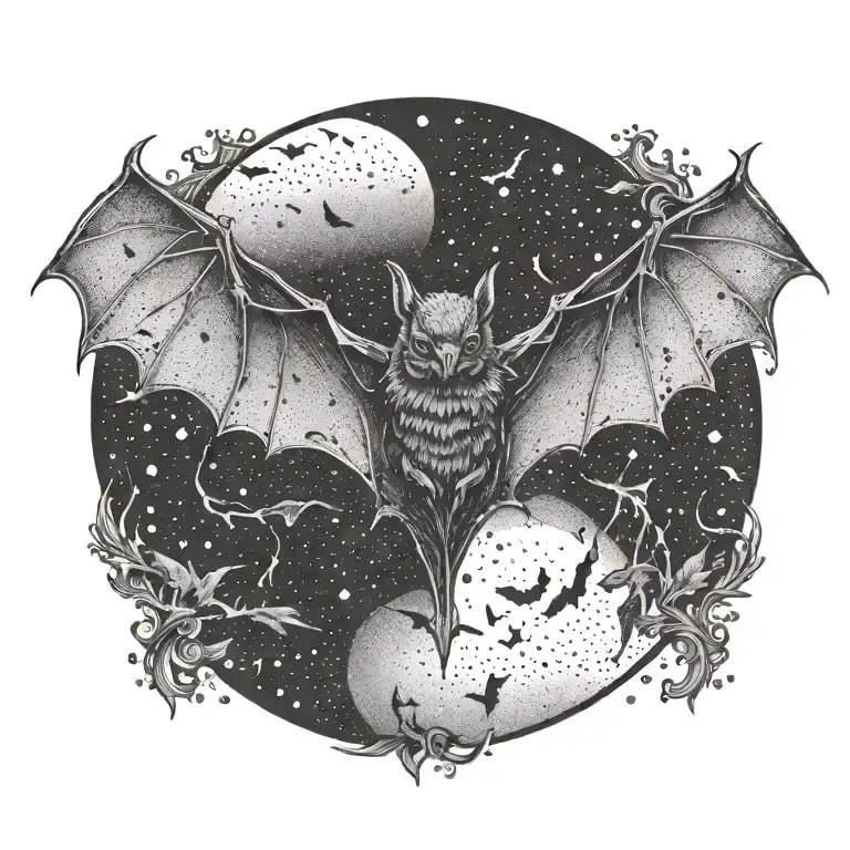 bat tattoo design idea