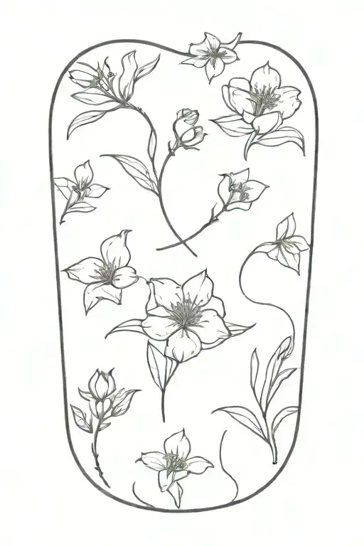 The Birth Flowers Of February, March, April, May, September, And November tattoo design idea