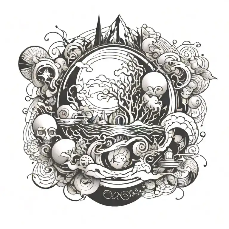 abstract tattoo design idea