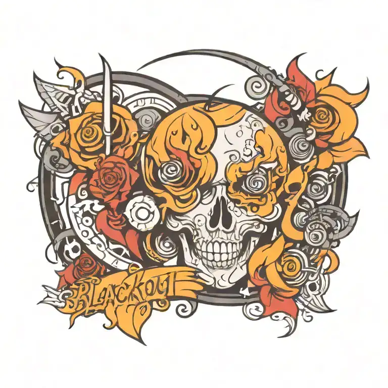 blackout tattoo design idea