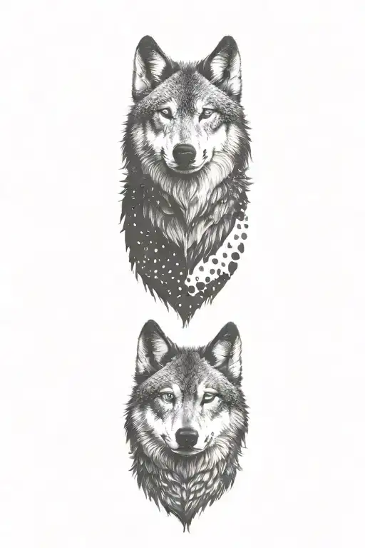 wolf tattoo design idea