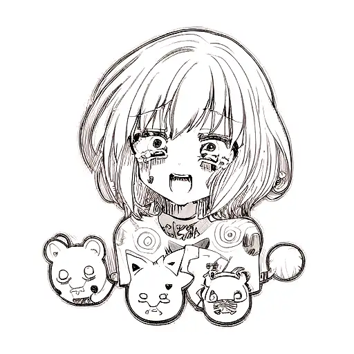 crying anime coloring pages