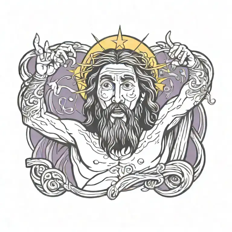 jesus tattoo design idea