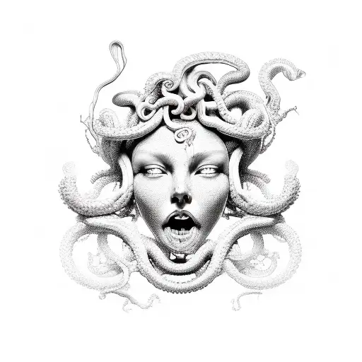 Medusa tattoo trend Poster for Sale by anoteiii  Redbubble