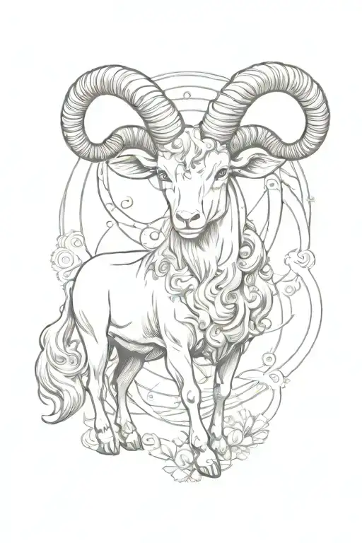aries tattoo design idea