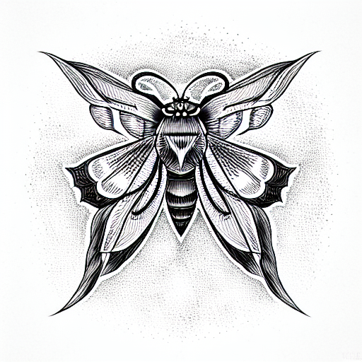 Moth tattoo design idea