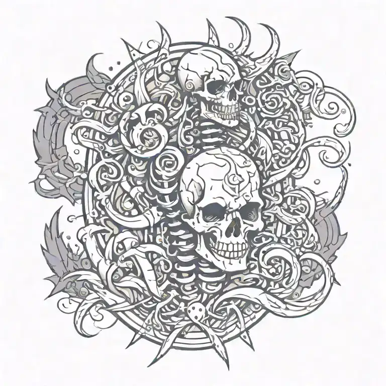 spinal tattoo design idea