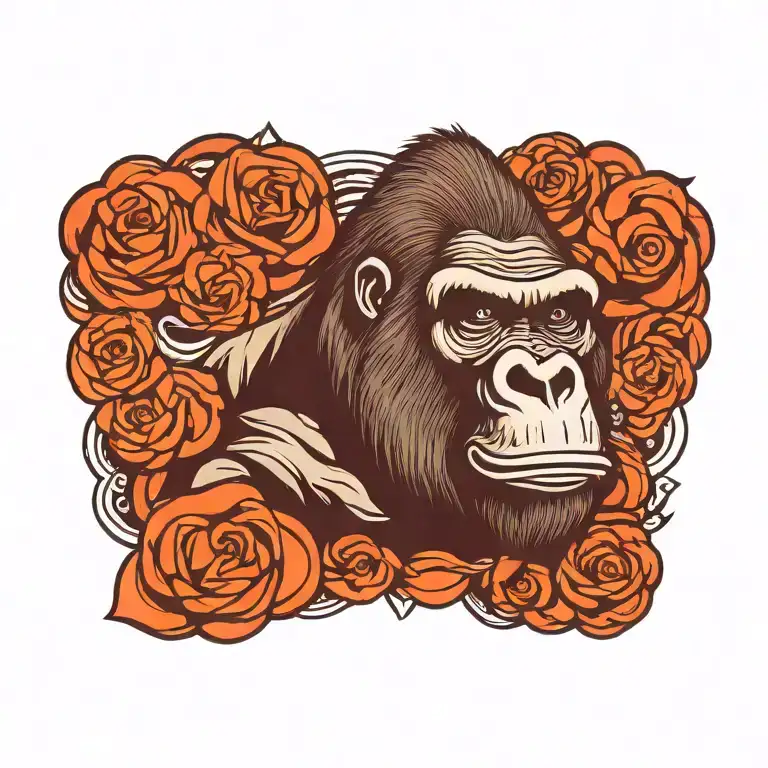 gorilla tattoo design idea