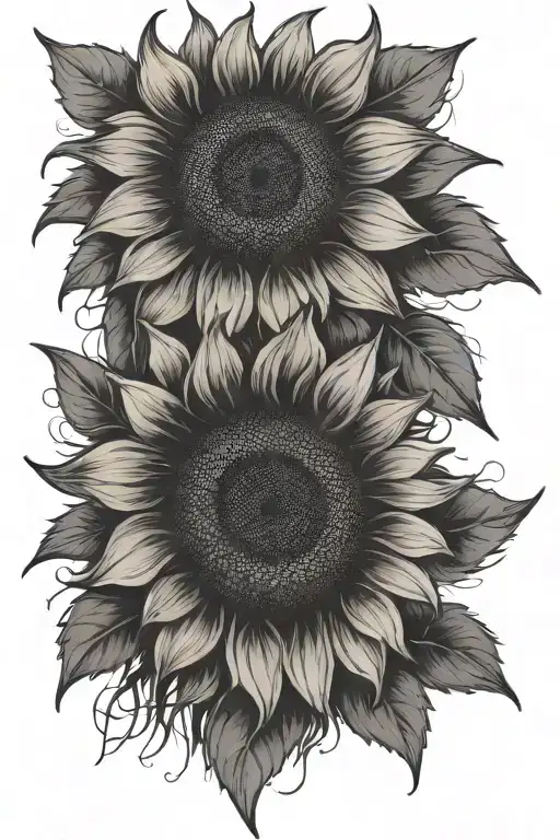 sunflower tattoo design idea