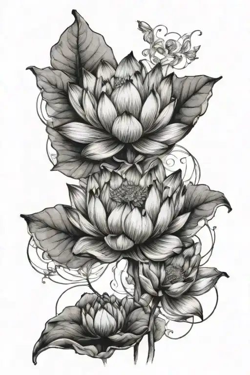 lotus tattoo design idea