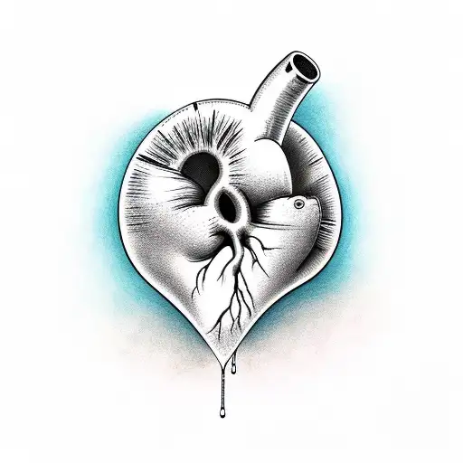 Crying Heart tattoo design idea