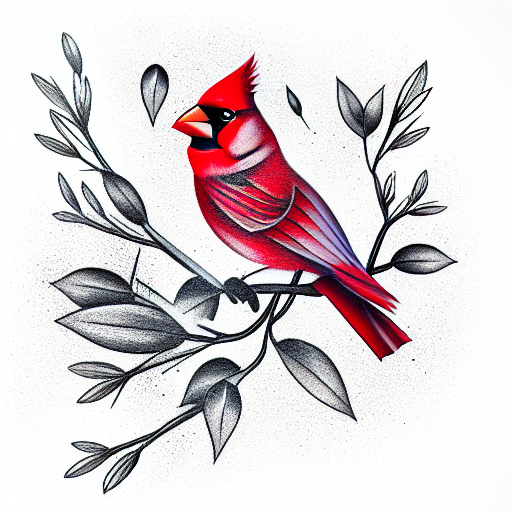 cardinal drawing tattoo