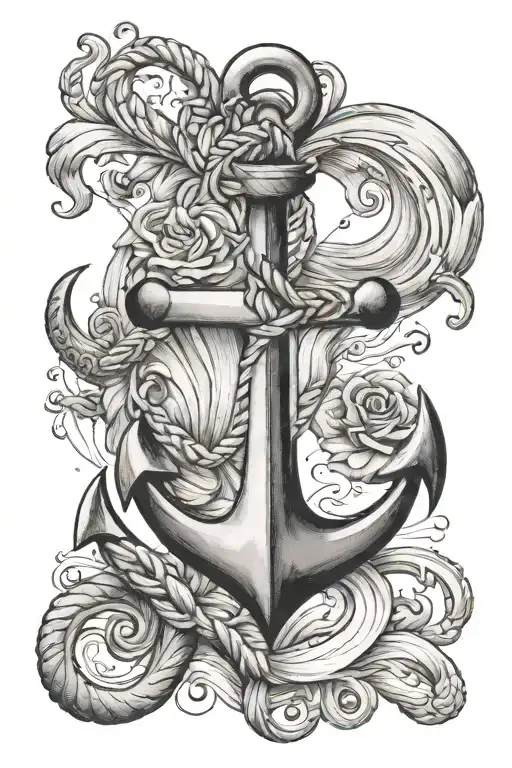 anchor tattoo design idea