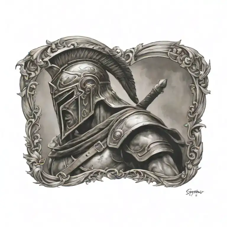 spartan tattoo design idea