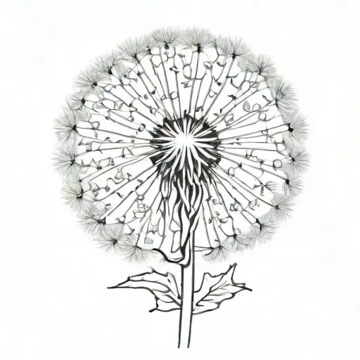 dandelion tattoo design idea