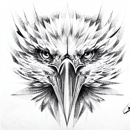 Detailed Eagle & Compass Tattoo in Realistic Monochrome Style | AI Art  Generator | Easy-Peasy.AI