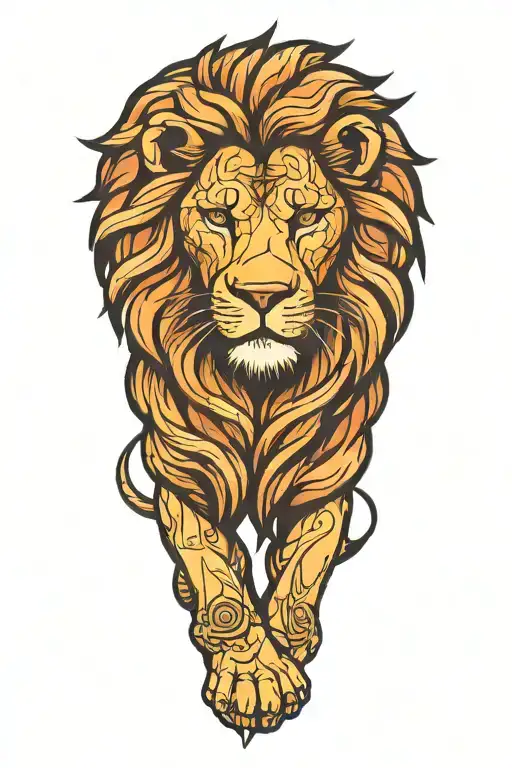 lion tattoo design idea