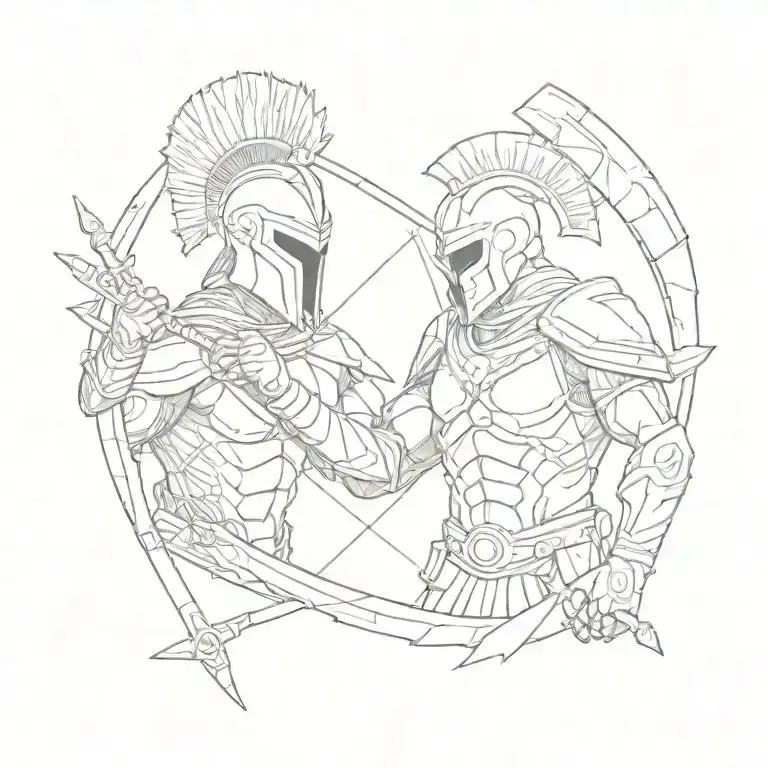 spartan tattoo design idea