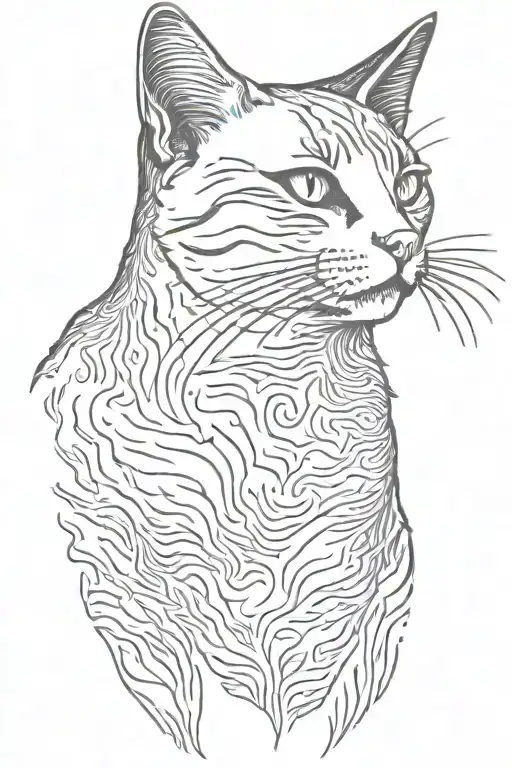 cat tattoo design idea