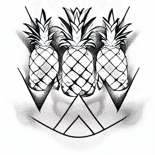 Pineapple tattoo design idea
