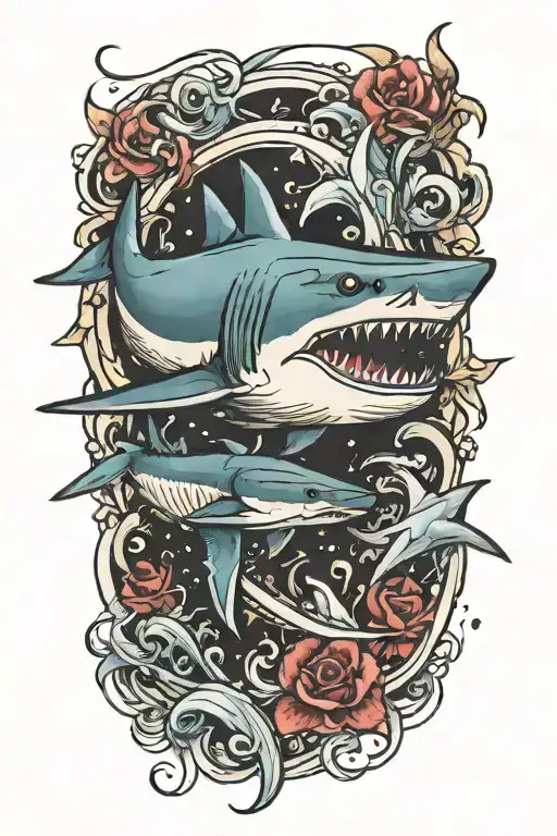 shark tattoo design idea