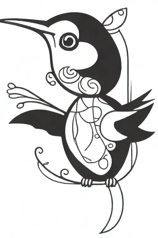 hummingbird tattoo design idea