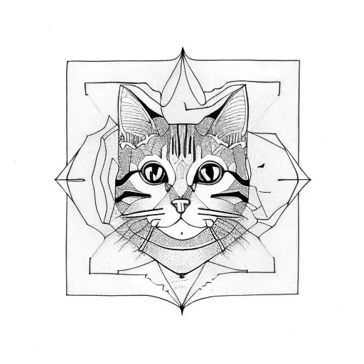 Geometry Cat tattoo by Susanne König  Best Tattoo Ideas Gallery