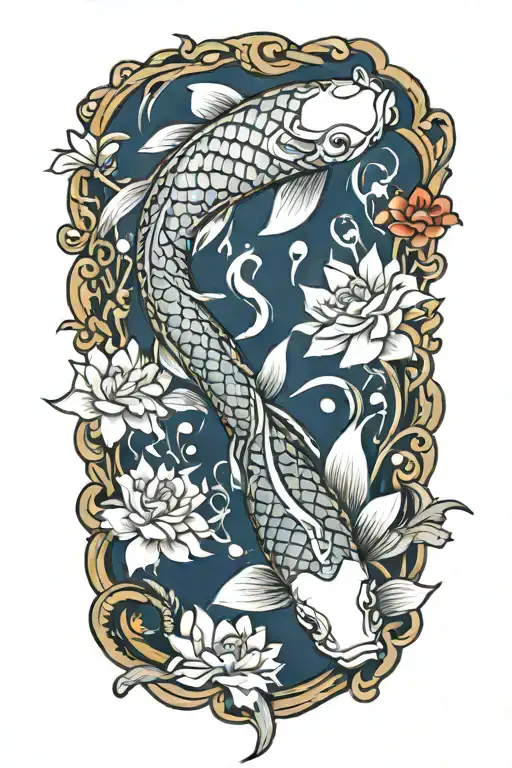 koi-fish tattoo design idea