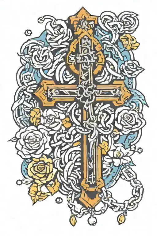 rosary tattoo design idea