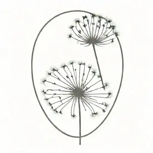 dandelion tattoo design idea
