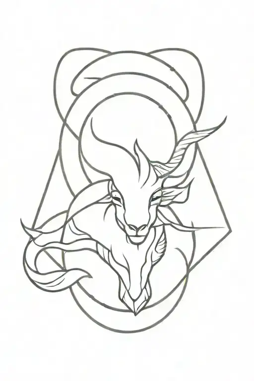 capricorn tattoo design idea