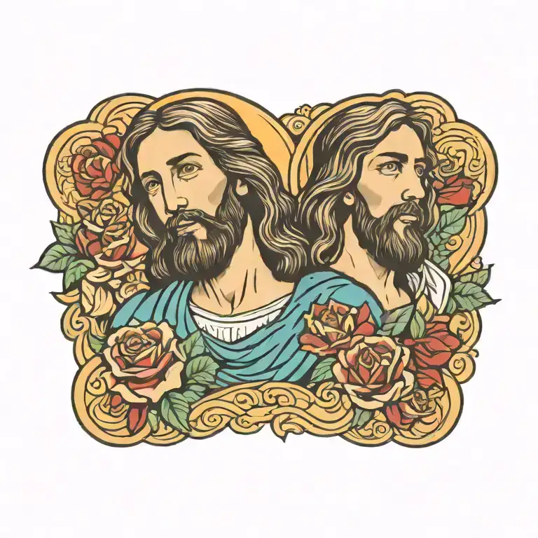 jesus tattoo design idea